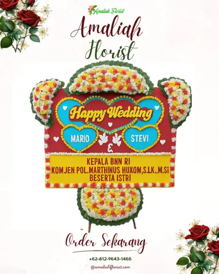 Papan Bunga Pernikahan Gayamsari